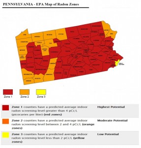 pennsylvania epa map radon