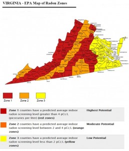 virginia epa map radon